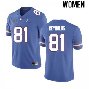 Women's Florida Gators #81 Daejon Reynolds NCAA Nike Royal Authentic Stitched College Football Jersey WRQ8562VO